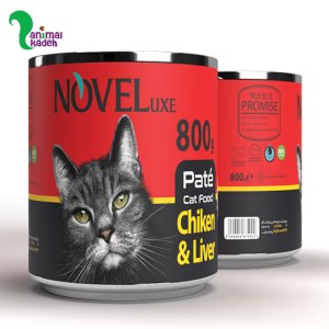 کنسرو گربه بالغ پته برند ناول طعم مرغ و جگر 800 گرمی