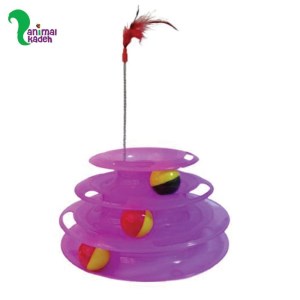 اسباب بازی هوشی 3 طبقه توپ دار دایره ای گربه مدل یونیورس