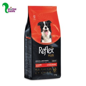 غذا خشک سگ بالغ رفلکس پلاس طعم بره نژاد متوسط و بزرگ 12 کیلویی
