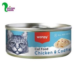 کنسرو گربه ونپی طعم مرغ و ماهی کاد 95 گرمی