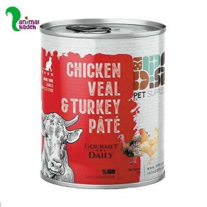 کنسرو DPS گربه بالغ طعم گوشت گوساله و بوقلمون و مرغ 800 گرمی