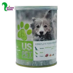 کنسرو US PET سگ بالغ طعم گوشت بره و سیرابی و کدوتنبل 800 گرمی