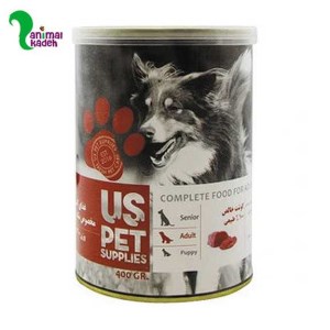 کنسرو US PET سگ بالغ طعم گوشت 800 گرمی