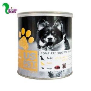 کنسرو US PET سگ بالغ طعم گوشت بوقلمون و گوشت 800 گرمی