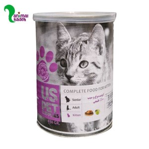 کنسرو us pet بچه گربه طعم مرغ و سیب 430 گرمی
