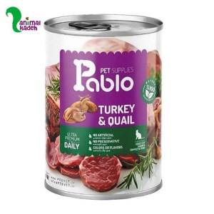 کنسرو نچرال Pablo گربه بالغ طعم گوشت بوقلمون و بلدرچین 430 گرمی