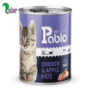 کنسرو الترا Pablo بچه گربه طعم مرغ و سیب 430 گرمی