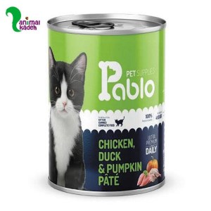کنسرو الترا Pablo بچه گربه طعم مرغ و اردک و کدو 430 گرمی