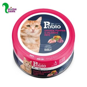 کنسرو الترا پرمیوم Pablo گربه بالغ طعم مرغ و کدو و سبزیجات 200 گرمی