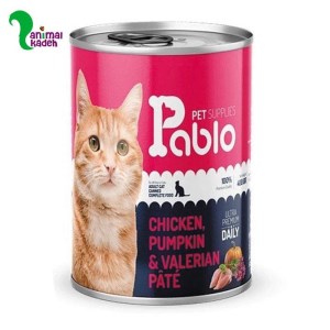 کنسرو الترا Pablo گربه بالغ طعم گوشت و مرغ و کدوتنبل و سنبل الطیب 430 گرمی