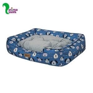 تشک و جای خواب سگ و گربه استایل سوفا طرح سگ آبی