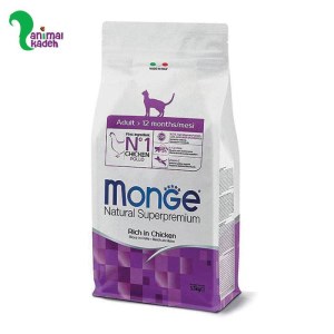 غذا خشک گربه بالغ مونژه با طعم مرغ (1.5 کیلویی)