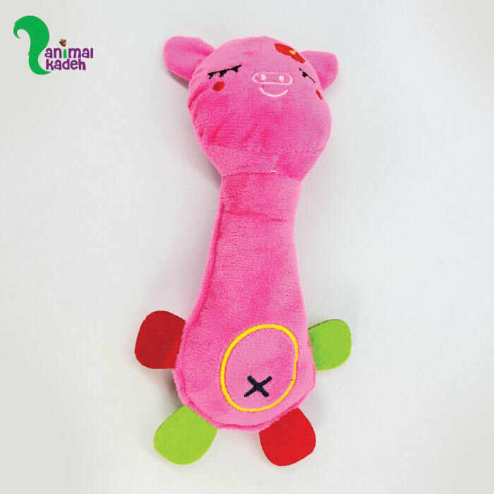 اسباب بازی عروسکی مخملی مدل خوک برای سگ و گربه