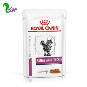 پوچ رنال برای بیماری کلیوی طعم مرغ مخصوص گربه بالغ رویال کنین