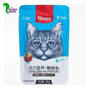 غذای تر ونپی گربه سالمون و وایت بیت