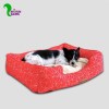 تشک و جای خواب سگ و گربه مدل استایل سوفا خط دار قرمز برند پتیوو