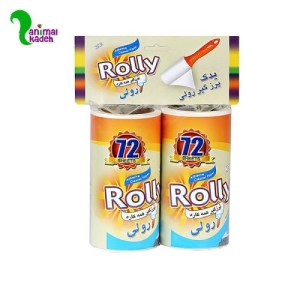 پرزگیر و موگیر (یدکی) ساده دو تایی برند رولی 72 برگی یدک پرزگیر و مو جمع کن سگ و گربه برند رولی 72 برگی