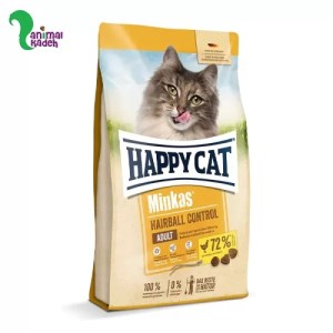غذا خشک گربه بالغ هپی کت مدل مینکاس آنتی هربال در 2 وزن