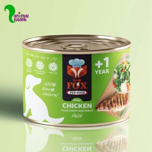 کنسرو سگ فاکس طعم مرغ و سبزیجات 500 گرمی