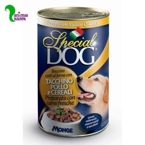 کنسرو بوقلمون و مرغ اسپشیال داگ مونژه