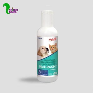 لوسیون سگ و گربه ضد قارچ و باکتری کیک راش برند وکو 100 میلی لیتر لوسیون ضد قارچ کیک راش برند وکو