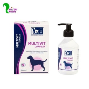 شربت مولتیویتامین و مینرال سگ مولتیویت کامپلکس TRM مکمل مولتی ویت کامپلکس مخصوص سگ برند trm