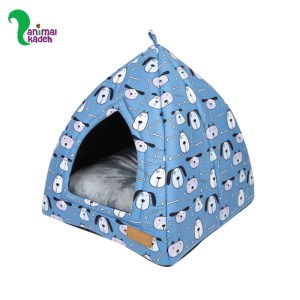 تشک و لانه مثلثی سگ و گربه طرح سگ آبی مدل مایا برند پتیوو