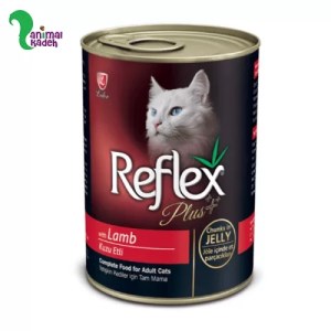 کنسرو رفلکس پلاس گربه بالغ با طعم بره 400 گرمی
