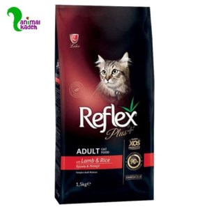 غذا خشک گربه بالغ رفلکس پلاس طعم بره و برنج در 2 وزن