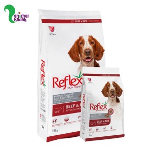 غذا خشک سگ بالغ رفلکس با طعم گوشت گاو در 3 وزن