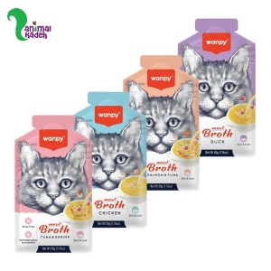 سوپ (بروث) گربه ونپی بدون غلات در 5 طعم