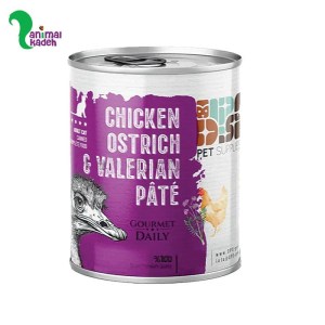 کنسرو DPS گربه بالغ طعم شتر مرغ و گوشت مرغ و سنبل الطیب