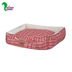 تشک و جای خواب سگ و گربه مدل کژوال طرح لاین قرمز در 2 سایز