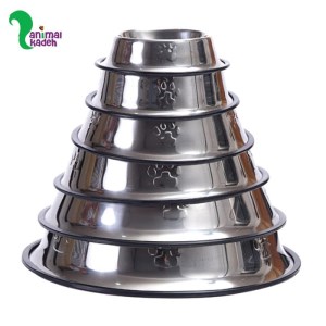 ظرف آب و غذای استیل پنجه در 7 سایز