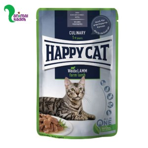 غذای تر هپی کت گربه کولینری طعم بره