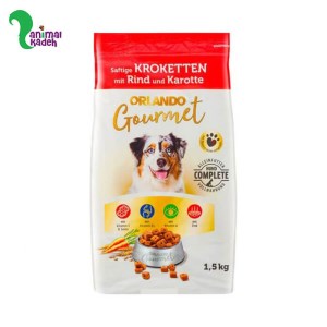 غذا خشک سگ بالغ اورلاندو گورمت طعم مرغ در 2 وزن