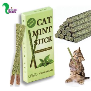 تشویقی گربه کت نیپ دنتال مدادی (سیگار گربه) مخصوص جرمگیری دندان و سرگرمی گربه‌ها (کت مینت استیک)