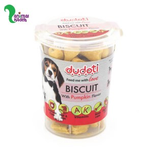 تشویقی بیسکوئیتی سگ با طعم کدو برند دودوتی