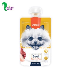 پودینگ سگ ونپی با طعم گوشت و هویج و نخود فرنگی 90 گرمی (زرد)