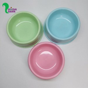 ظرف آب وغذای سگ و گربه پلاستیکی گرد